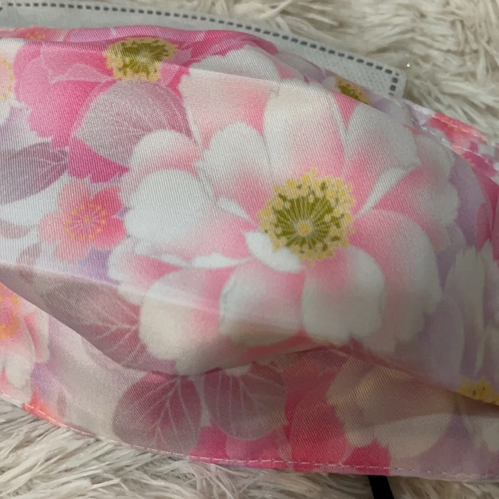 5/$20 New pink flowers face mask